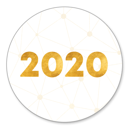 Gouden 2020 verbinding wit